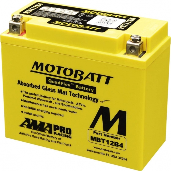Motobatt Battery MBT12B4 Yamaha FZS 600 Fazer 1998-2003