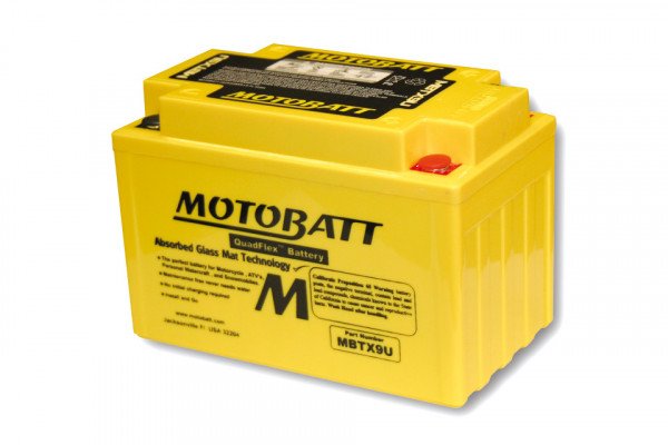 Motobatt MBTX9U Batería 20% más potencia YTX9BS CTX9-BS CT12ABS CTZ12S CTZ14S 
