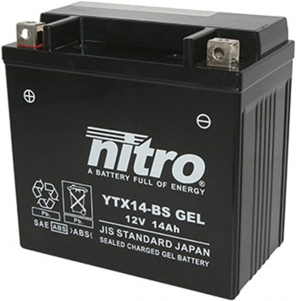 Bateria yamaha fj1200/a ABS 3ya año 1992 Nitro ytx14-bs gel 